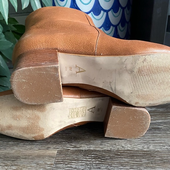 Anthropologie Brown Leather Ankle Boots - Picture 6 of 8